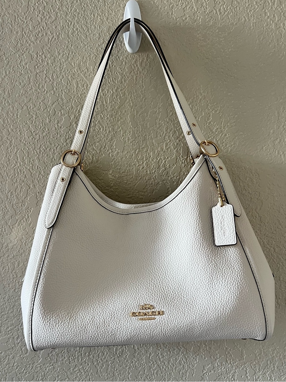 Coach Erin Pebble Leather Shoulder Bag with Gold Hardware